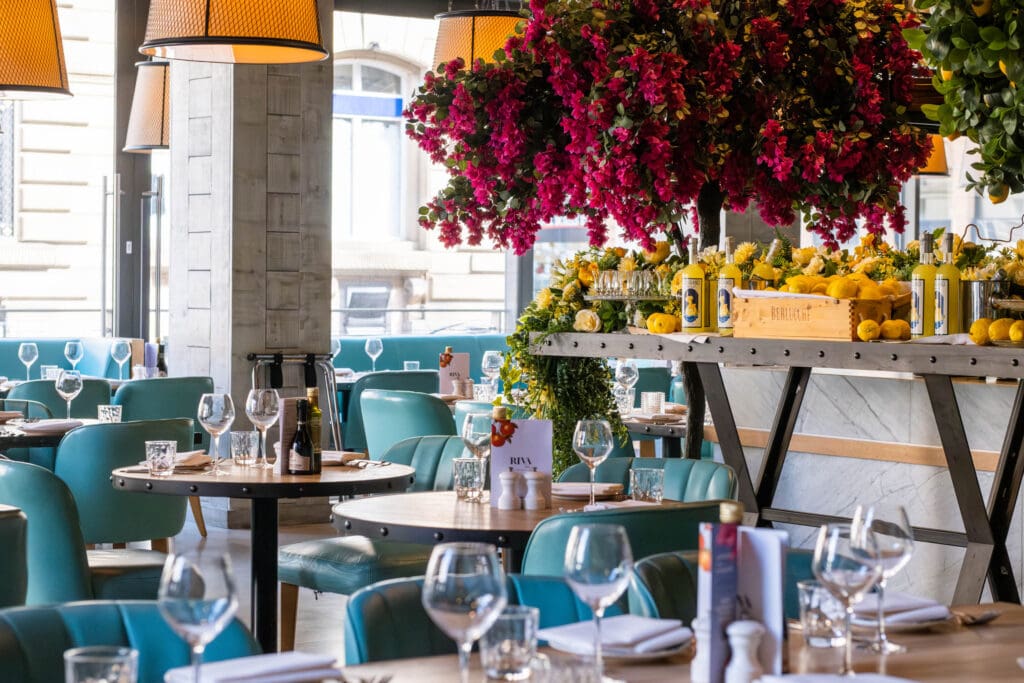 Authentic Italian restaurant interior in Liverpool
